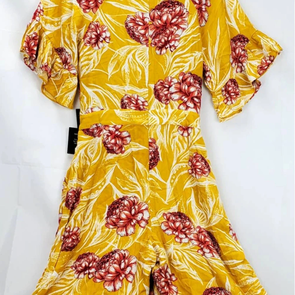 Lulus Garden's Glory Mustard Yellow Floral Print Culotte Jumpsuit - Picture 7 of 13